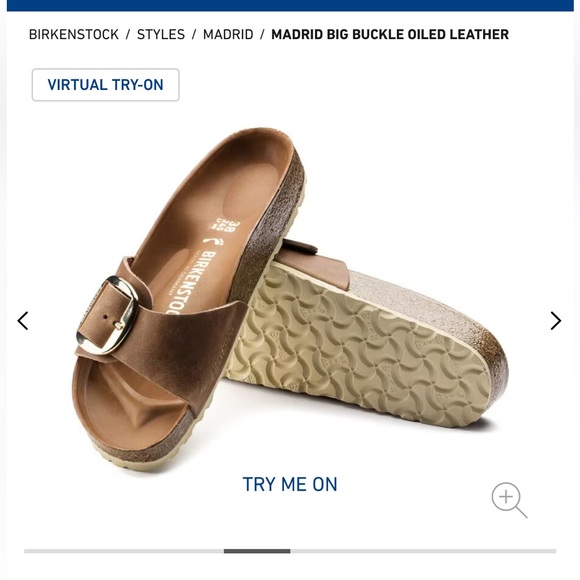 Birkenstock Oiled Leather Madrid Big Buckle in Cognac * runs large * - Picture 2 of 6